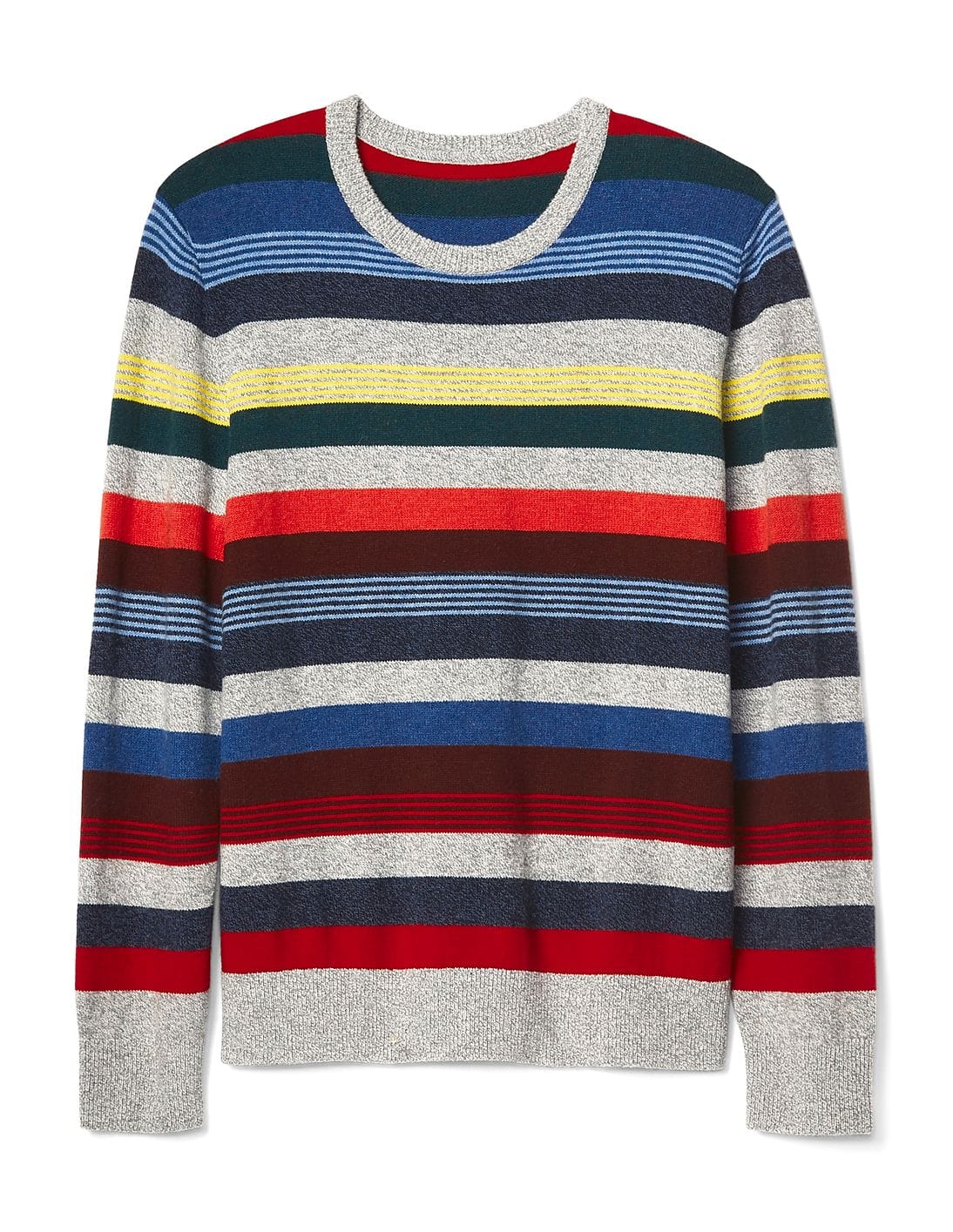 Buy GAP Men Men Multi Colour Merino Wool Blend Crazy Stripe Crew