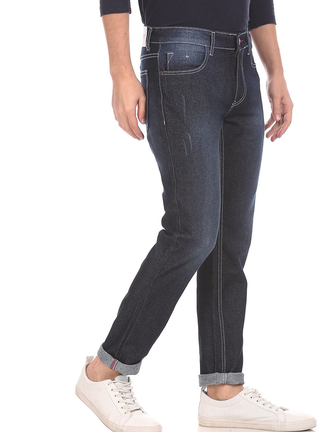 Buy Newport Men Dark Blue Mid Rise Dark 