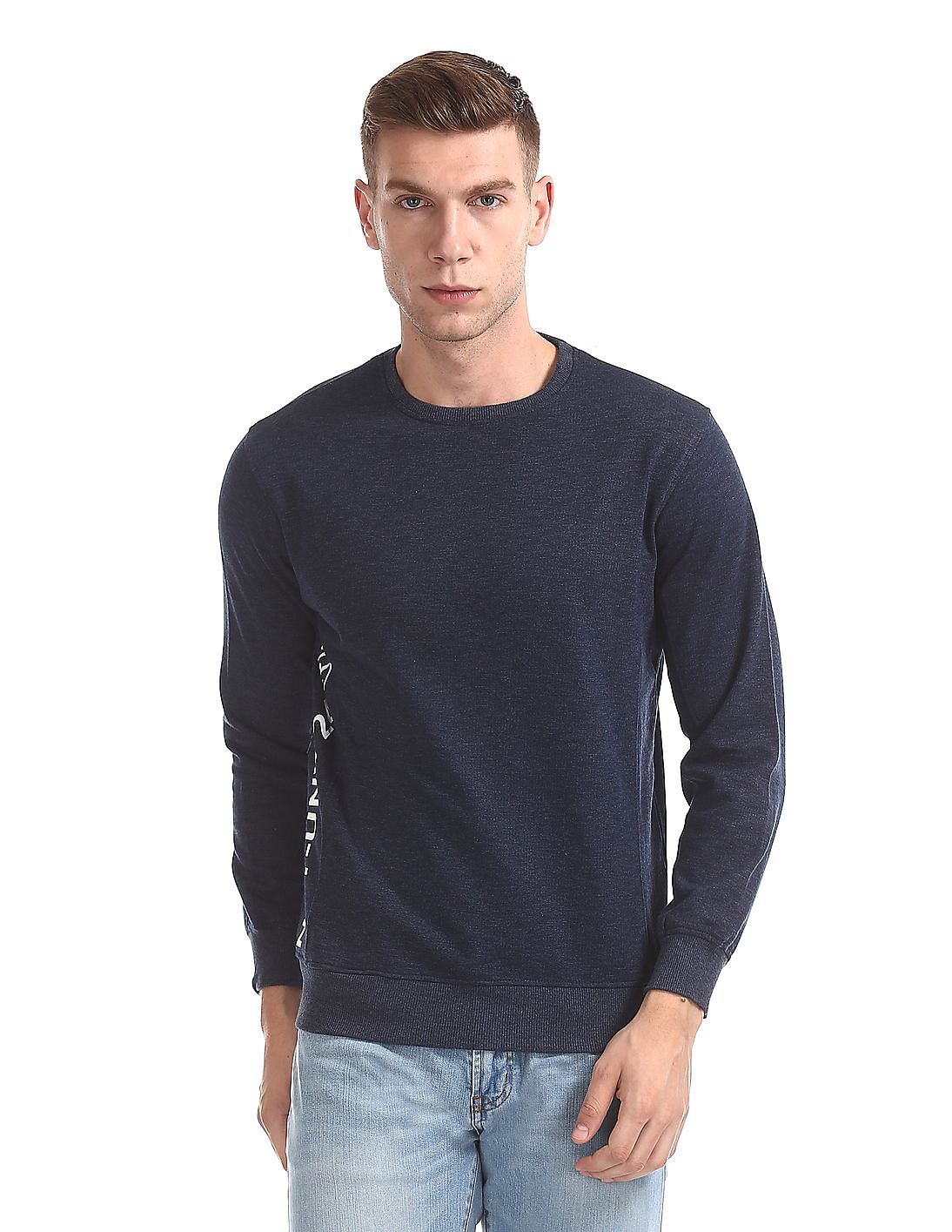 Buy Men Zipper Pocket Crew Neck Sweatshirt online at NNNOW.com