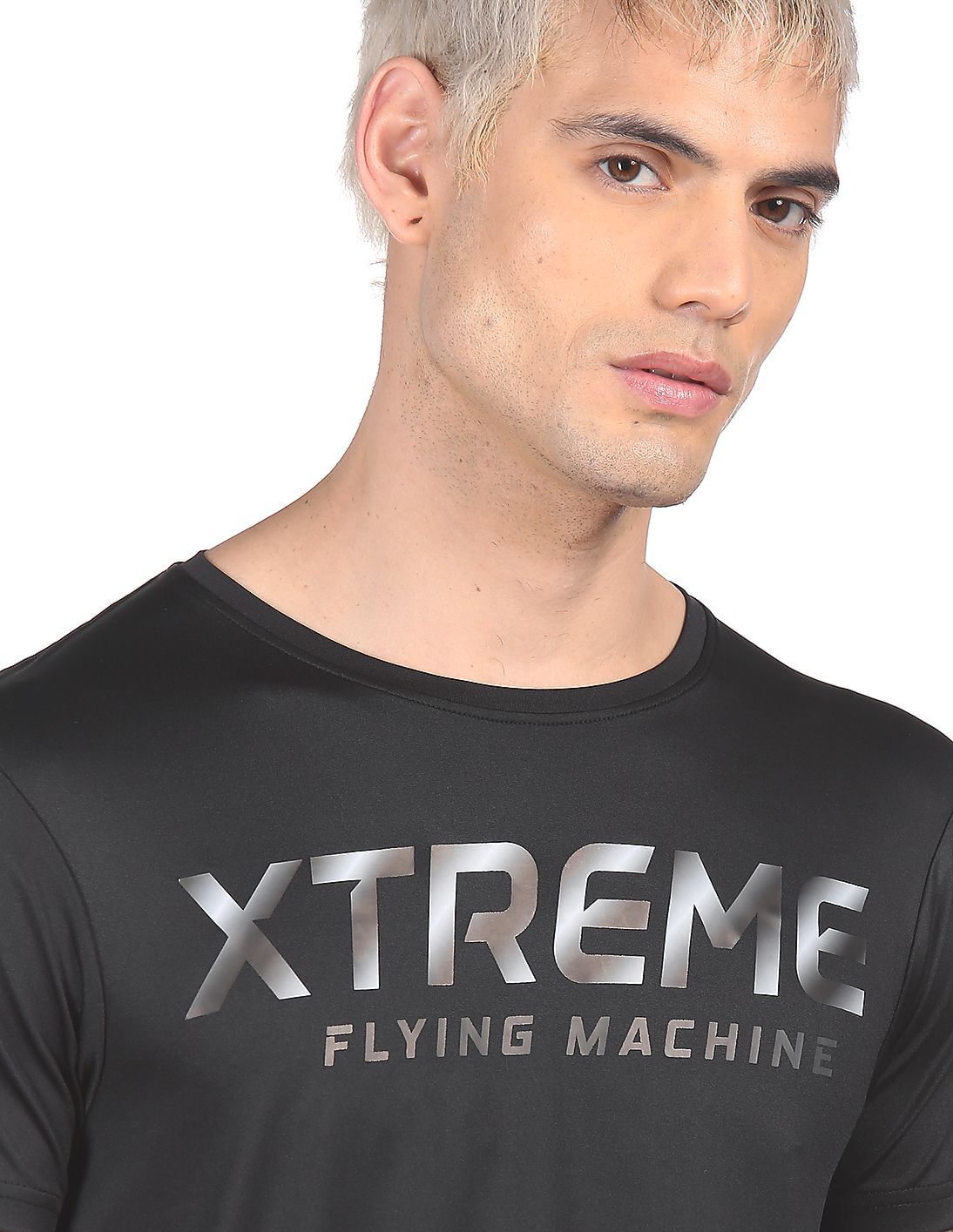 Buy Flying Machine Brand Print Polyester Active T-Shirt