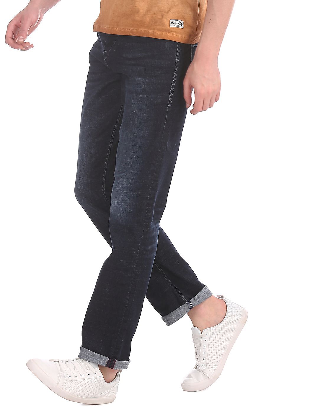 Buy Men Blue Django Slim Straight Fit Washed Jeans online at NNNOW.com