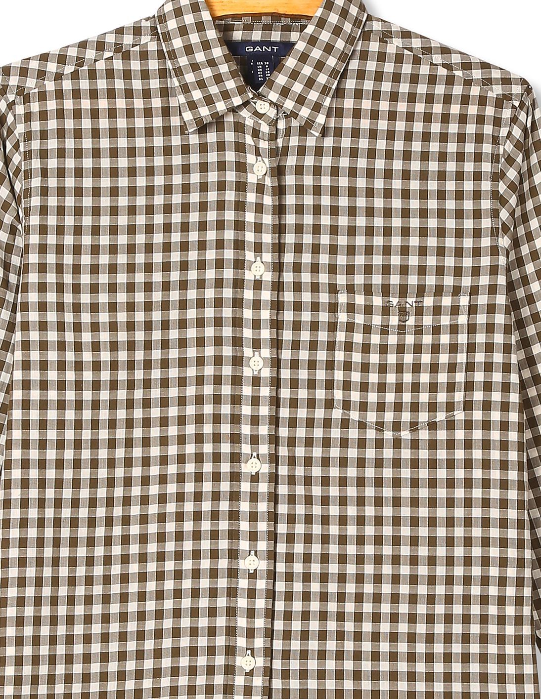トップス CLANE GINGHAM CHECK DOME SLEEVE SHIRT CLANE GINGHAM CHECK DOME SLEEVE SHIRT