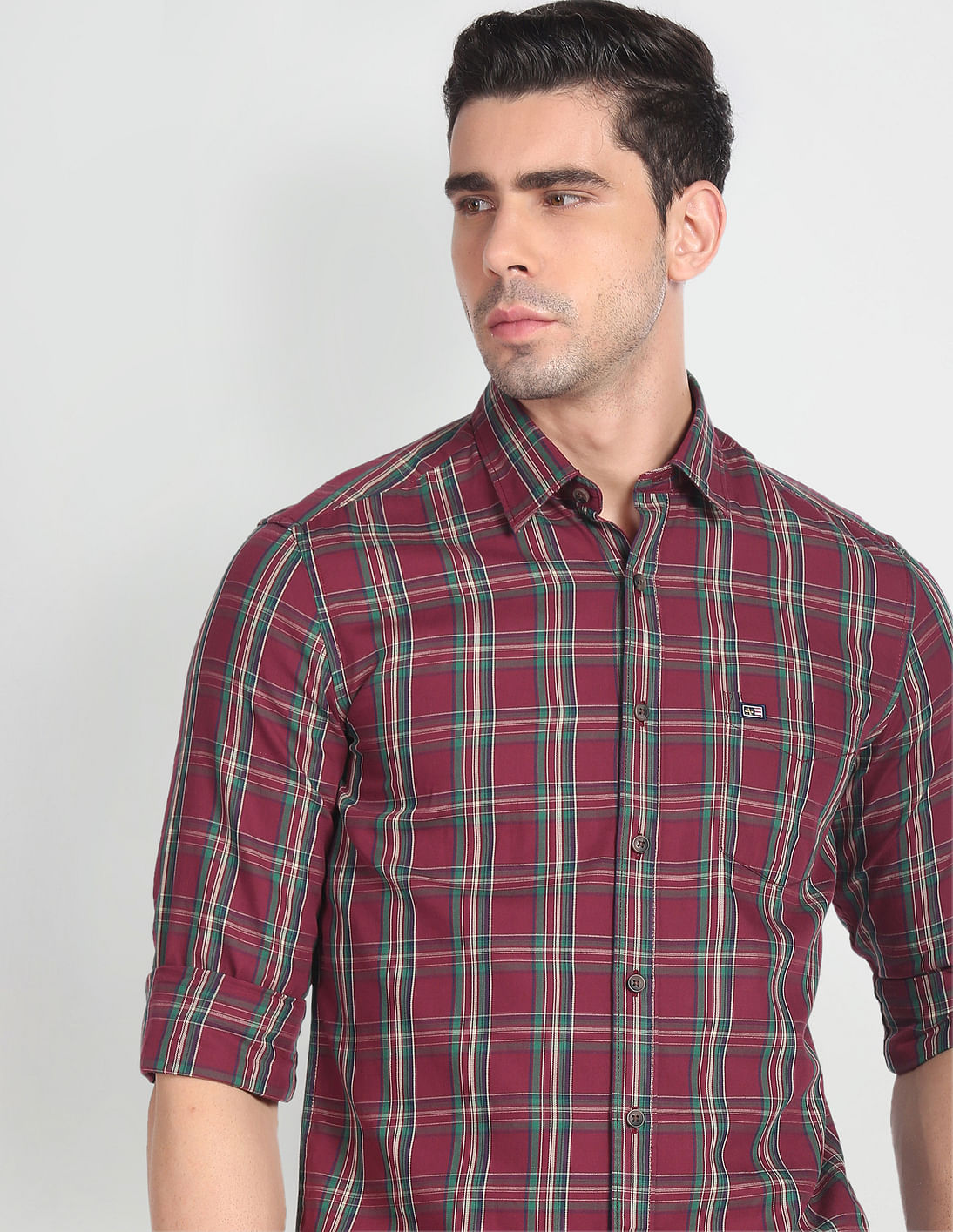 Buy Arrow Sports Tartan Check Twill Shirt - NNNOW.com