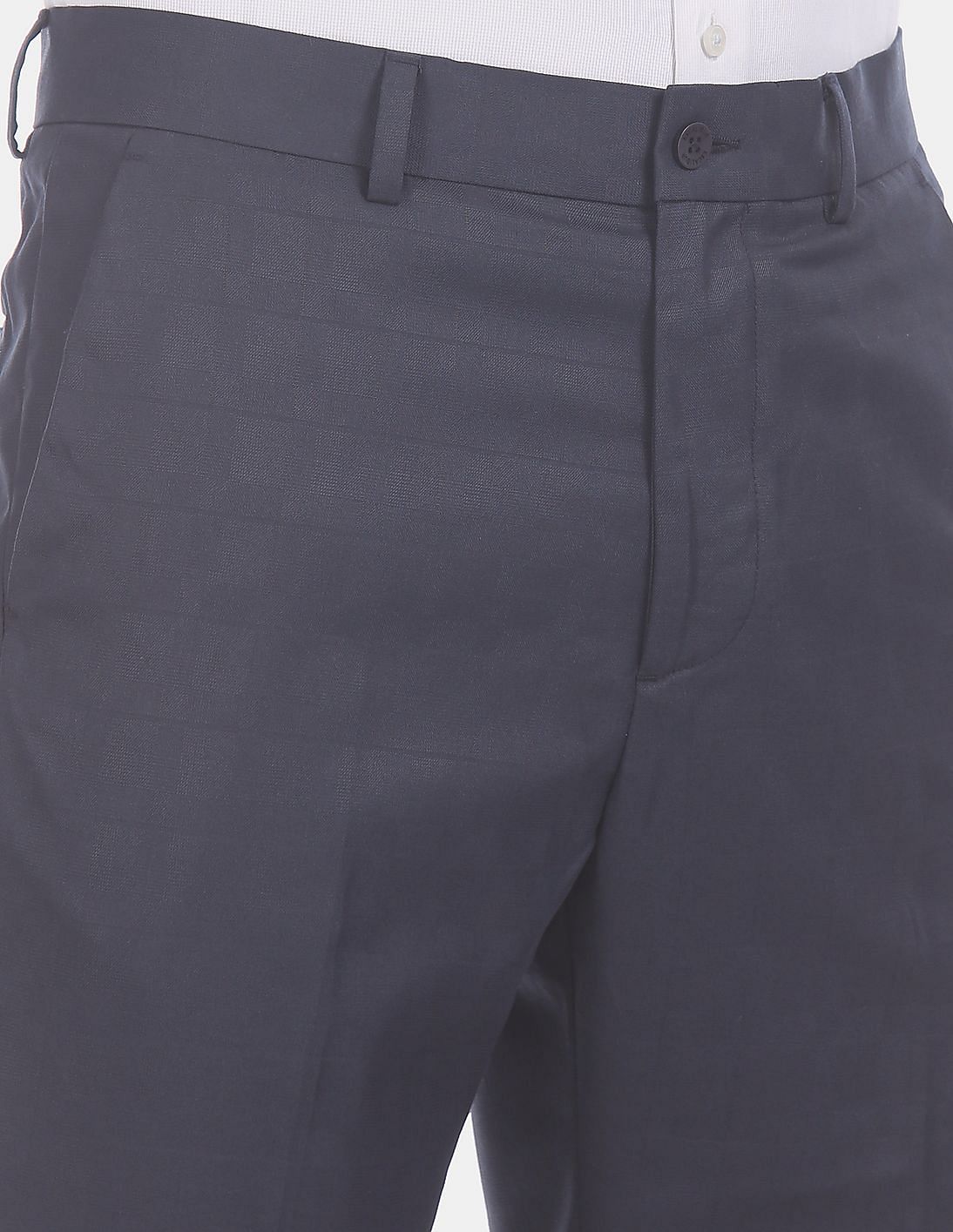 Buy Excalibur Brown Flat Front Trousers for Men Online @ Tata CLiQ