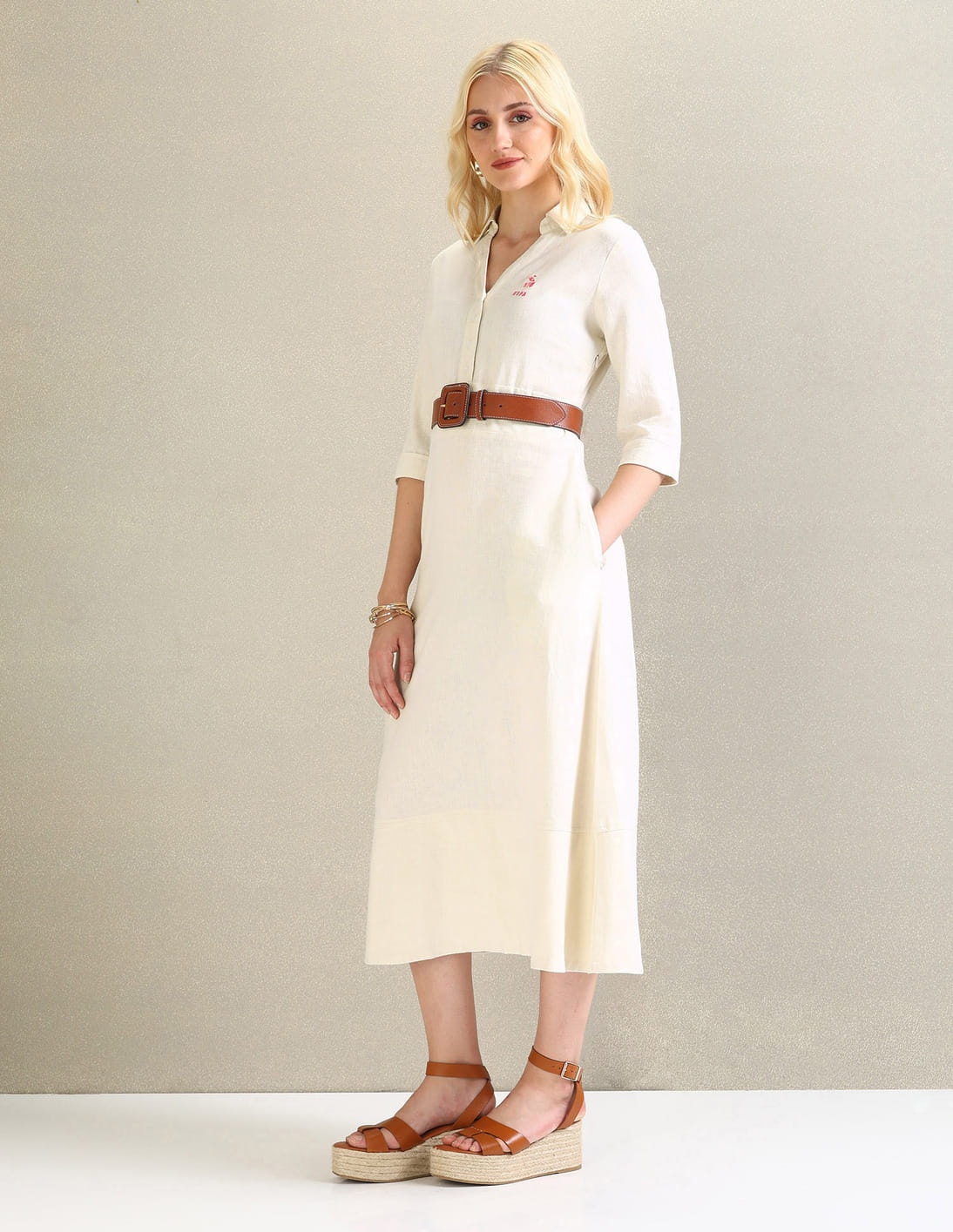 chinese dress ladies The Linen Cotton Polo Dress