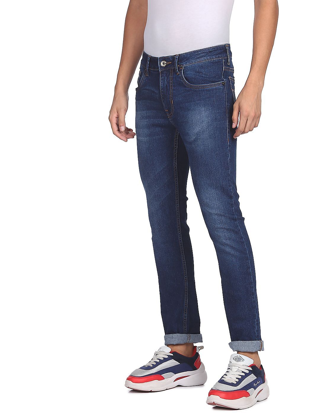 Buy Flying Machine Michael Slim Tapered Fit Stone Wash Jeans - NNNOW.com
