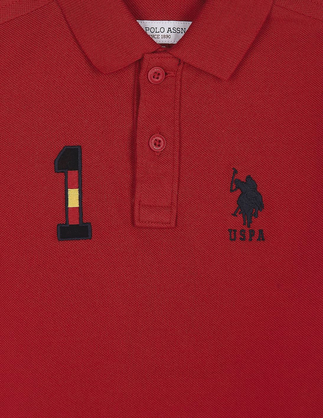 Buy U.S. Polo Assn. Kids Spain Applique Pure Cotton Polo