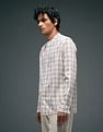 Flying Machine Plaid Checked Pure Cotton Shirt