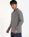 Tommy Hilfiger Logo Striped Regular-Fit Cotton T-Shirt