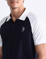 USPA Active Colourblocked Slim Fit Polo Shirt
