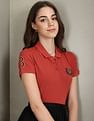 U.S. Polo Assn. Women Embroidered Crest Slim Polo Shirt