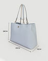 Tommy Hilfiger Solid Blue PU Totes