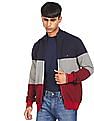 Tommy Hilfiger Men Blue Full Zipper Brand Logon Sweater