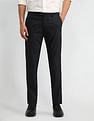 Arrow Solid Dobby Slim Fit Trousers