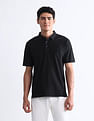 USPA Active Textured Slim Fit Polo Shirt