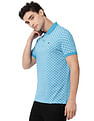 AD by Arvind Geometric Print Cotton Polo Shirt