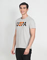 U.S. Polo Assn. Denim Co. Crew Neck Brand Print Heathered T-Shirt