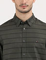 Tommy Hilfiger Heather Horizontal Striped Slim Fit Shirt