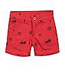 U.S. Polo Assn. Kids Mid Rise Brand Print Shorts