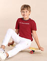 U.S. Polo Assn. Kids Boys Brand Printed Regular Fit T-Shirt