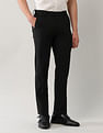 Arrow Mid Rise Solid Polyester Trousers