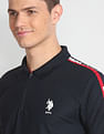 USPA Active Solid Brand Tape Polo Shirt