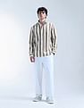 Flying Machine Vertical Striped Color Of Home Shirt