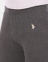 USPA Innerwear Mid Rise Slim Fit Solid I653 Thermal Pants - Pack Of 1