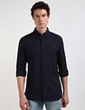 Calvin Klein Pique Jersey Button Down Collar Shirt