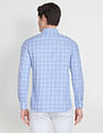 Arrow Sports Point Collar Tartan Check Casual Shirt