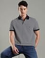 Tommy Hilfiger Striped Regular Fit Cotton Polo T-Shirt
