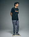 Flying Machine Mid Rise Solid Cargo Joggers