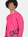 Calvin Klein Men Pink Crew Neck Logo Sweatshirt