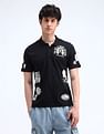 Flying Machine Printed Relxaed Fit Polo Shirt