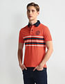 U.S. Polo Assn. Denim Co. Ribbed Collar Stripe Polo Shirt