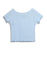 Tommy Hilfiger Kids Girls Boat Neck Ribbed T-Shirt