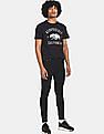 Aeropostale Men Black Brand Print Cotton T-Shirt