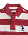 U.S. Polo Assn. Kids Boys Horizontal Striped Regular Fit Polo Shirt