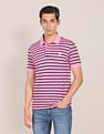 U.S. Polo Assn. Ribbed Collar Horizontal Stripe Polo Shirt