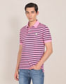 U.S. Polo Assn. Ribbed Collar Horizontal Stripe Polo Shirt