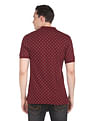 AD by Arvind Cotton Abstract Print Polo Shirt