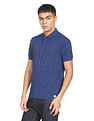 Flying Machine All Over Floral Print Cotton Polo Shirt
