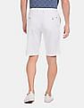 U.S. Polo Assn. White Solid Cotton Stretch Shorts
