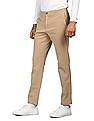 Tommy Hilfiger Men Khaki Denton Regular Fit Solid Casual Trousers
