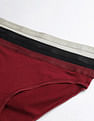 Calvin Klein Underwear Solid Mid Rise Hipsters - Pack Of 3