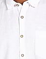 Flying Machine Cotton Linen Solid Casual Shirt
