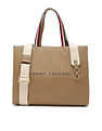 Tommy Hilfiger Logo Khaki Pu Handbags