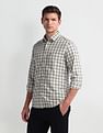Arrow Sport Tartan Checked Manhattan Slim Shirt