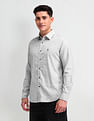 U.S. Polo Assn. Denim Co. Textured Slim Fit Cotton Shirt