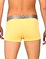Calvin Klein Underwear Men Light Yellow Contrast Waist Solid Trunks
